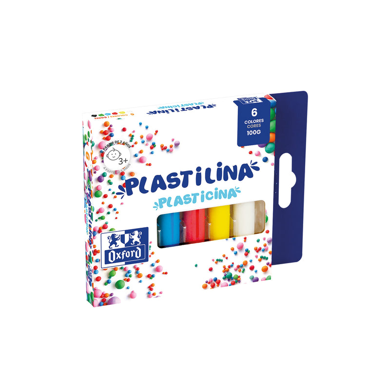 Plasticina 100G 6 Cores Oxford