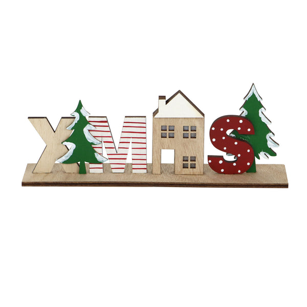 Letras De Madeira Xmas Com Led