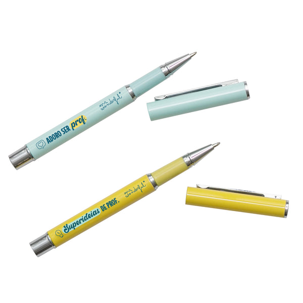 Conjunto 2 Canetas - Para Profs. Com Muita