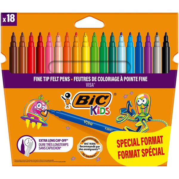 Marcador Coloridoorir Kids Visa 18Unidades Bic