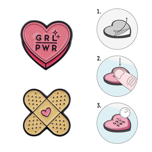 Conjunto 2 Stickers Metal - Grl Pwr