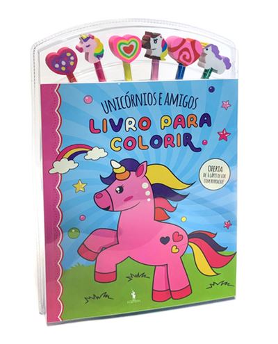 Unicórnios e Amigos - Livro Colorir com Lápis