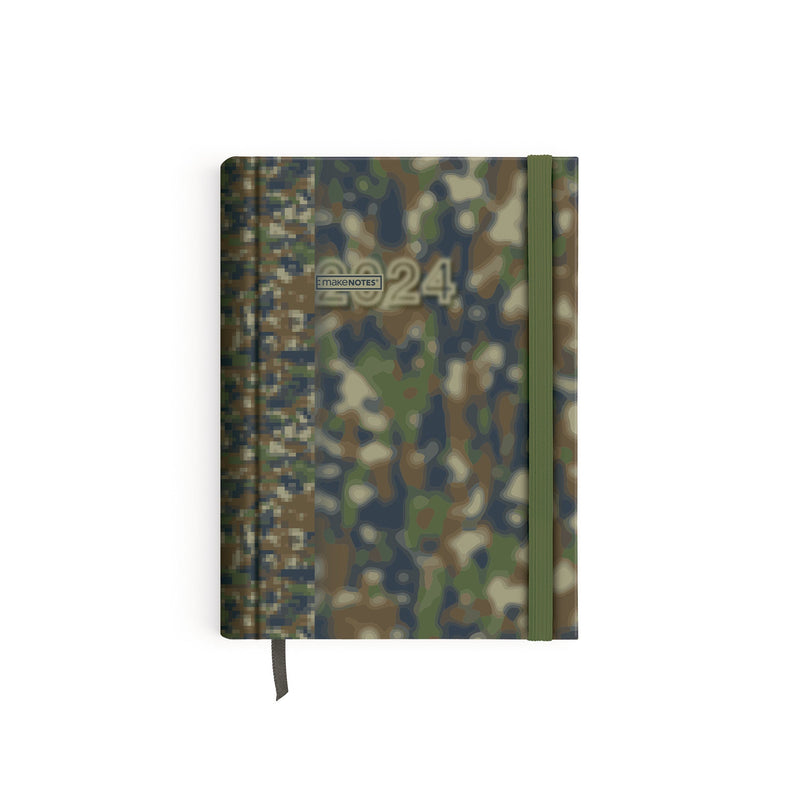 Agenda A5 2024 Com Elástico Camouflage