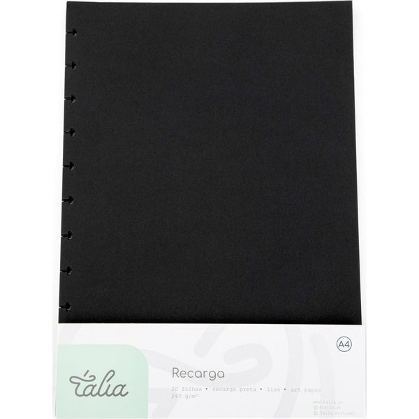 Recarga Para Caderno Smart A4 20 Folhas Preta Talia