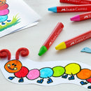 Lápis Cera Maxi Com Caixa Plástico 12 Unidades Faber Castell