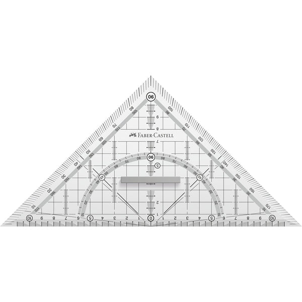 Esquadro Grip Cristal Transparente 22Cm Faber Castell