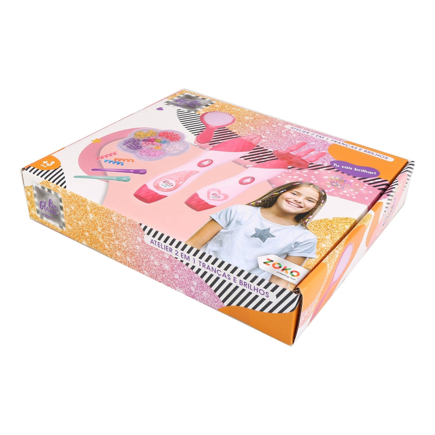 Zoko Be Glam - Atelier 2 em 1 Tranças e Brilhos
