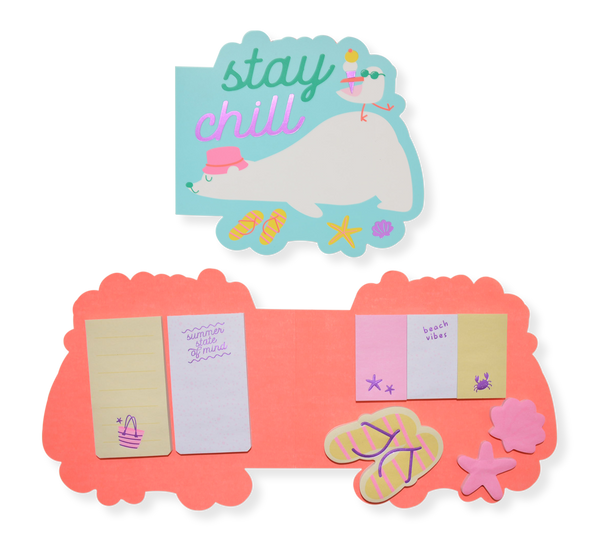 Bloco C/Stickers - Beach Happy Stay Chil