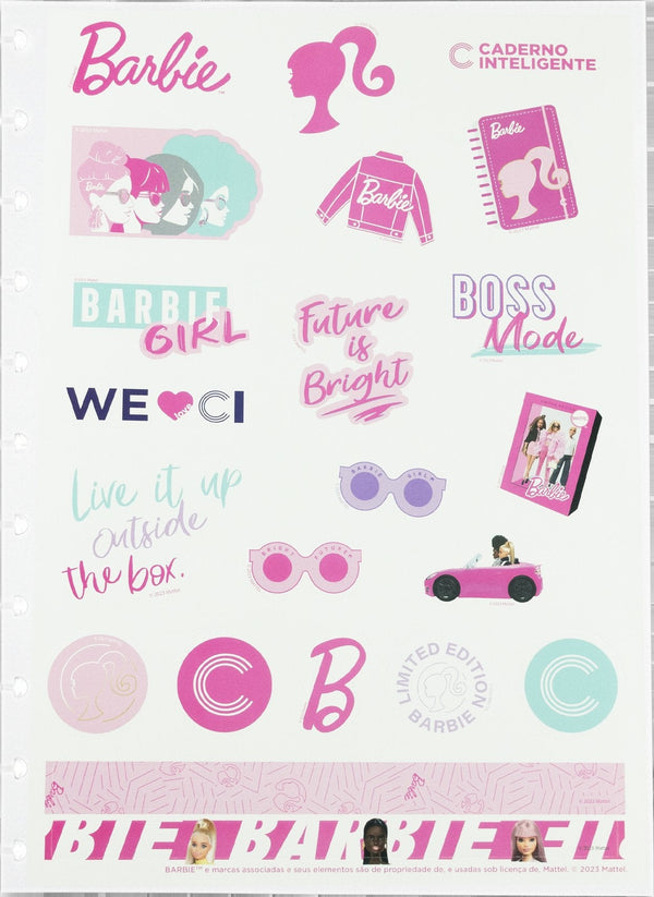 Autocolantes A4 Barbie Caderno Inteligente