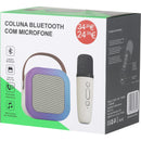 Coluna Bluetooth com Microfone Led