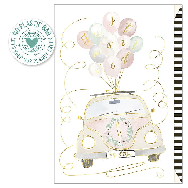 Postal - Just Married Carro