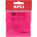 Bloco Notas Aderentes Transparente Rosa 75X75Mm Apli