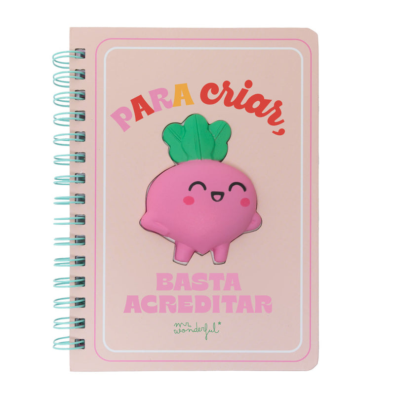 Caderno A5 Squishy - Beterraba