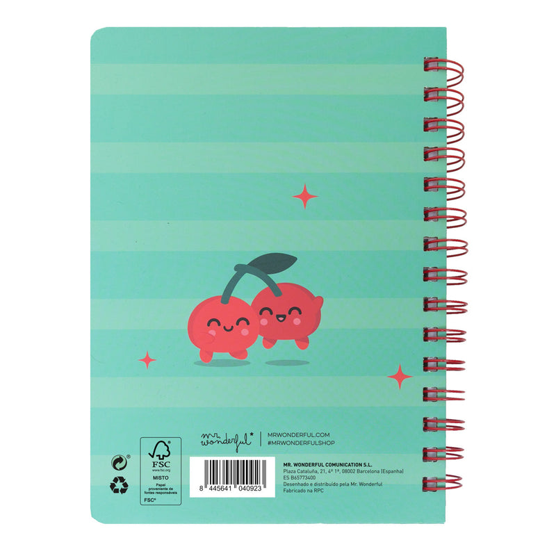 Caderno A5 Squishy - Cerejas