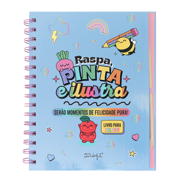 Livro Para Colorir - Raspa, Pinta E Ilustra