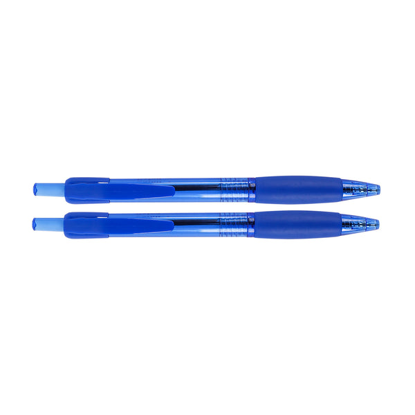 Conjunto 2 Canetas Esferográfica Retrátil 0,7mm Azul