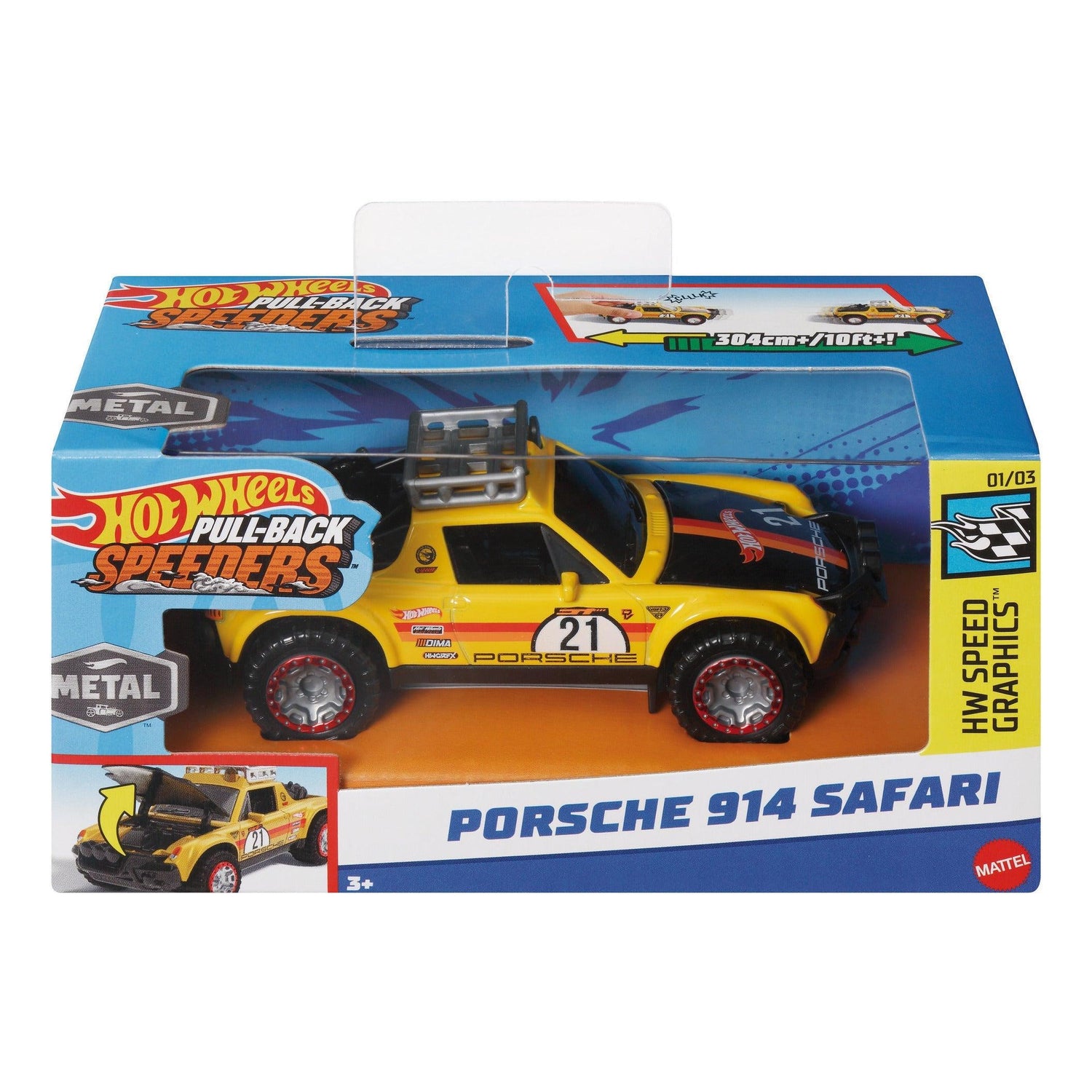 Hot Wheels - Veículos Die Cast Pull Back 1:43 (artigo sortido)