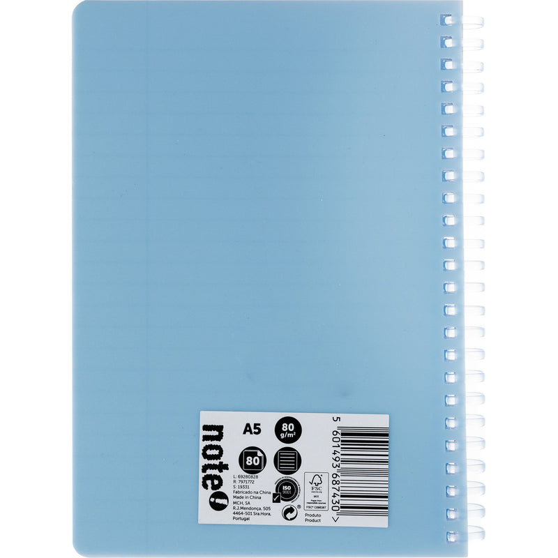 Caderno Espiral Soft A5 80 Folhas 80 Grande Preto Note!