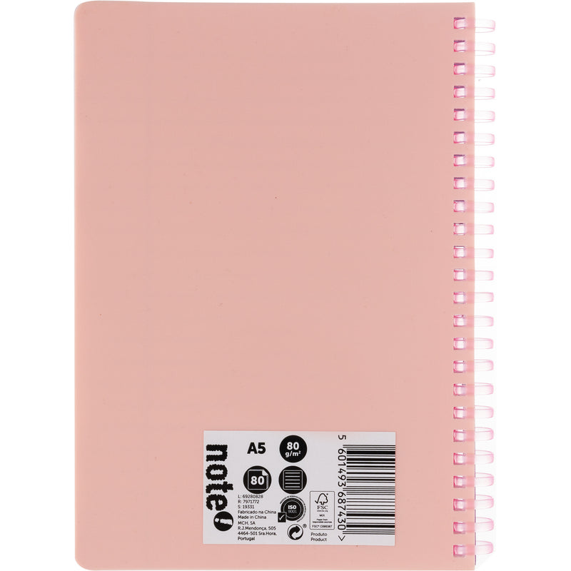 Caderno Espiral Soft A5 80 Folhas 80 Grande Preto Note!