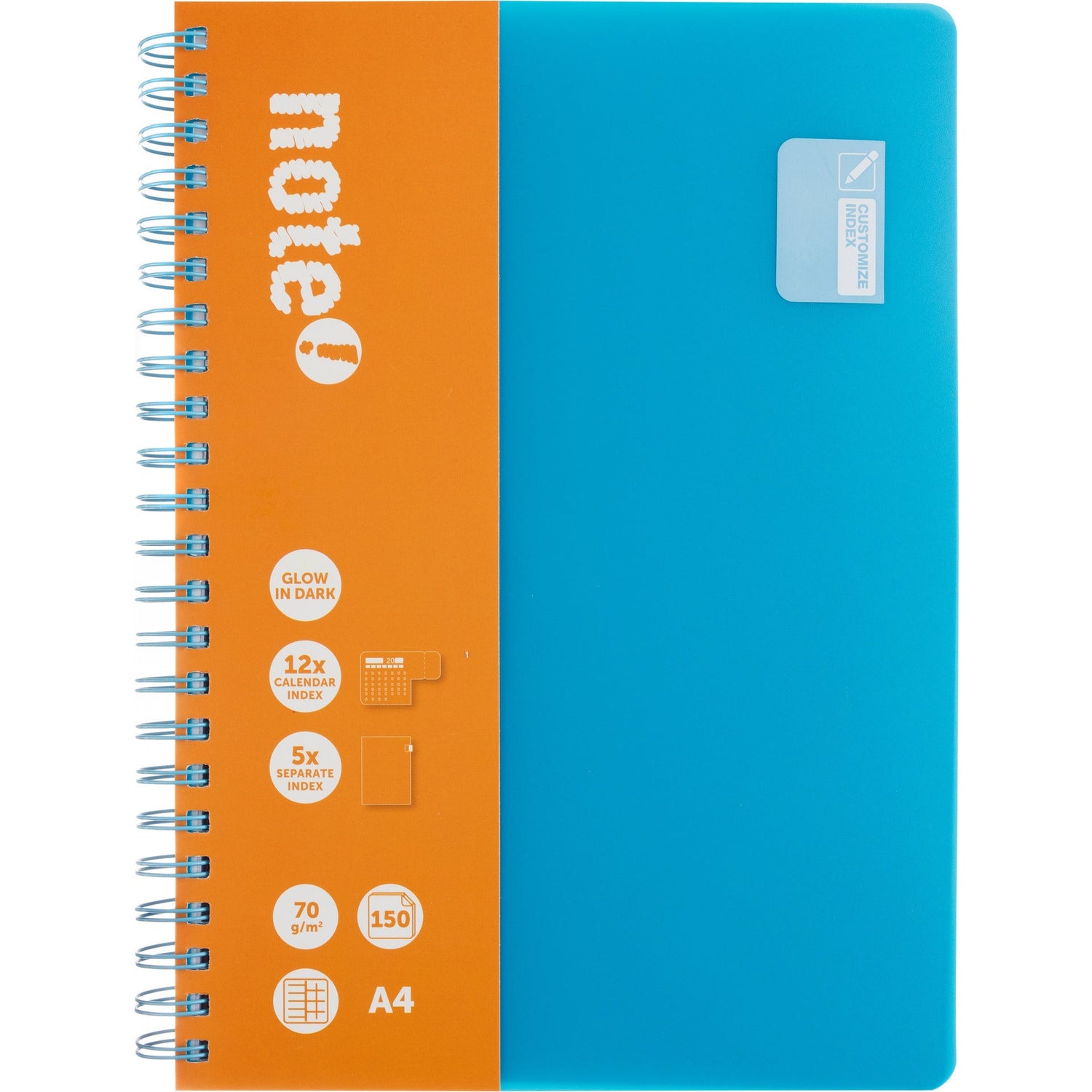 Caderno Multidisciplinar com Elástico Espiral A4 Pautado Note!
