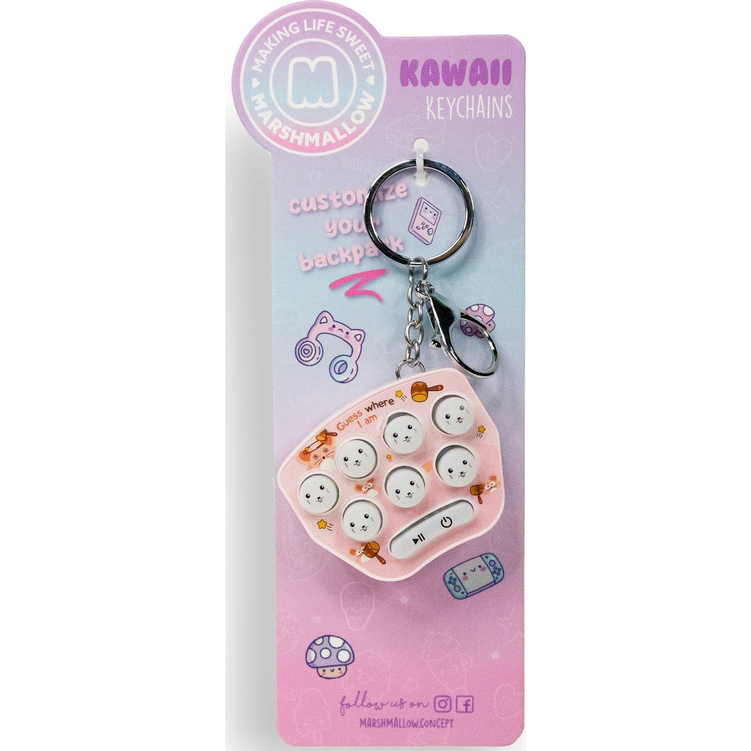 Porta-chaves Kawaii Gaming (vários modelos) Marshmallow