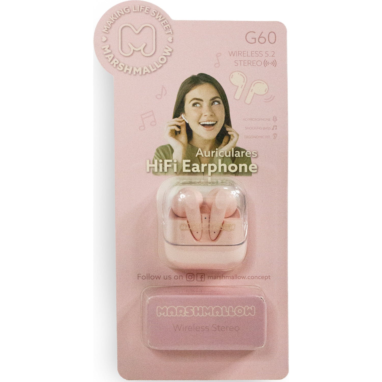Auriculares Marshmallow (artigo sortido)