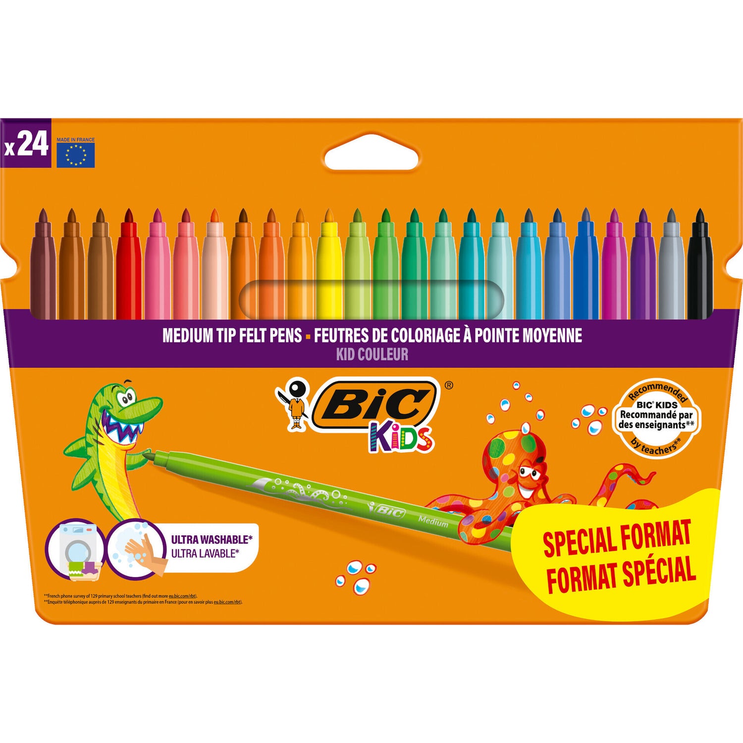 Marcador Colorir Kid Couleur 24 Unidades Bic