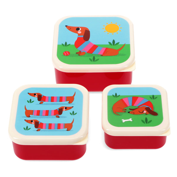 Conjunto 3 Caixa Lanche - Sausage Dog