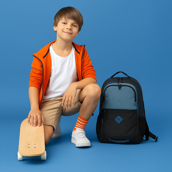 Mochila Dupla Bicolor Azul