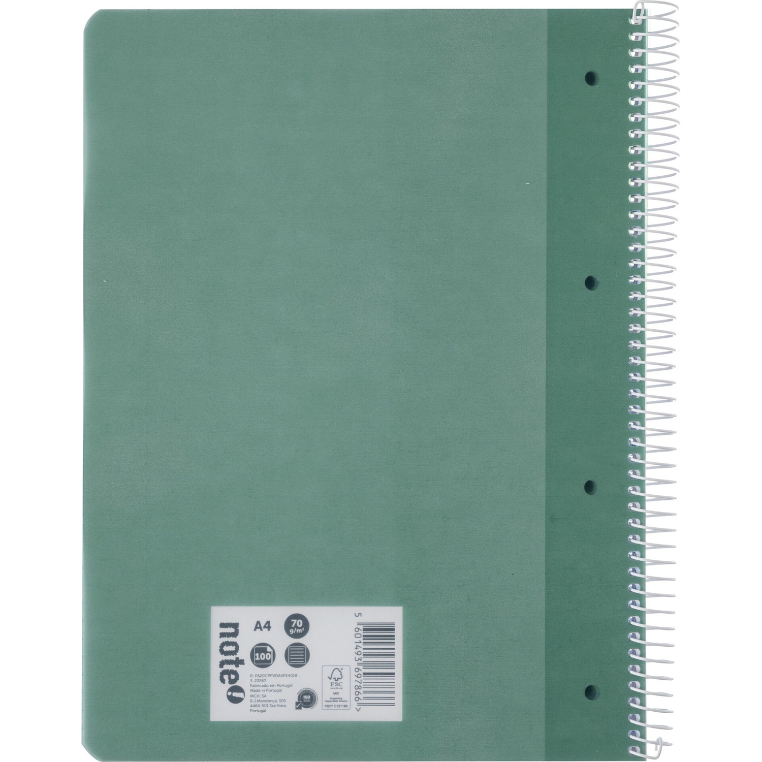 Caderno Espiral A4 Pautado Verde Note!