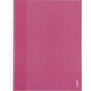 Caderno Espiral A4 Pautado Capa Dura Rosa