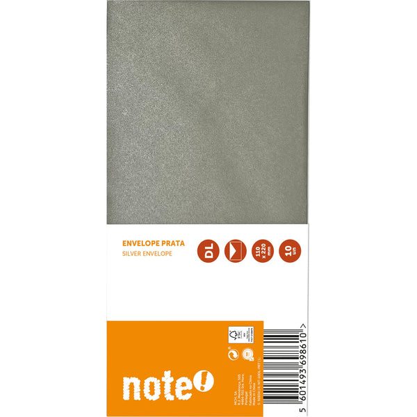 Envelope Silicone Dl 110*220 Prata 10 unidades Note!