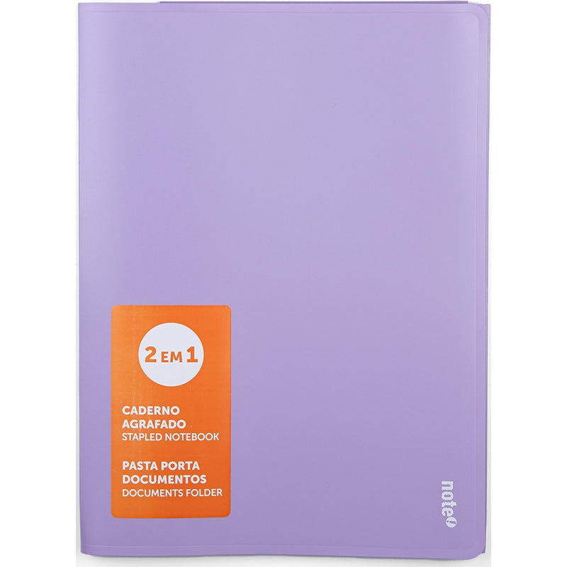 Caderno Agrafado A4 48 Folhas 2Em1 Pastel Note!