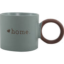Caneca Azul Home com Asa Castanha