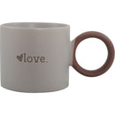 Caneca Cinza Love com Asa Castanha