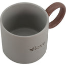 Caneca Cinza Love com Asa Castanha