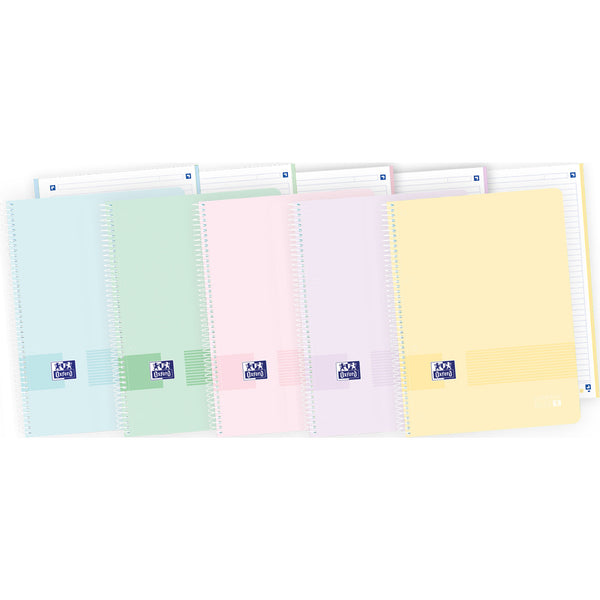 Caderno Espiral A4 Pastel 80 Folhas Pautado Live&Go Oxford