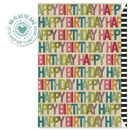 Postal - Happy Birthday Typographie