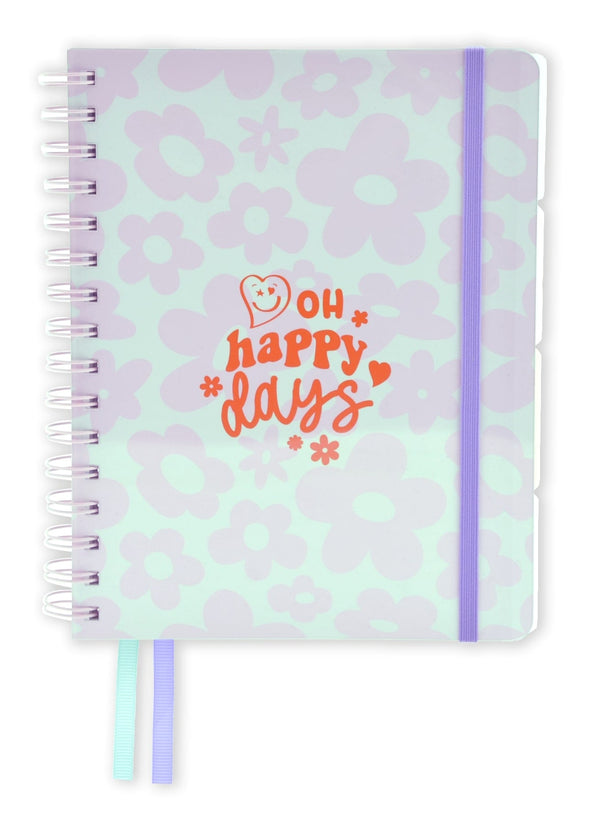 Caderno A5 Espiral - 4 Em 1 Happy Days