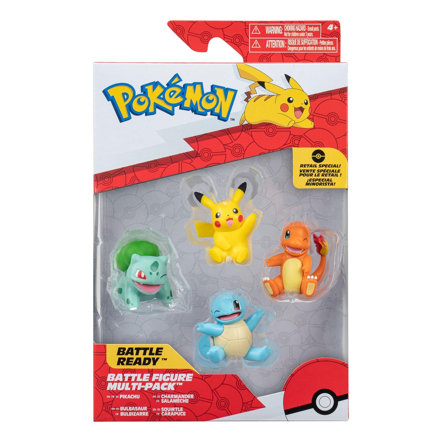 Pokémon - Pack 4 Figuras de Combate Kanto