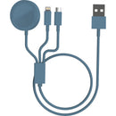 Cabo de Carregamento 3 em 1 Azul Fusion