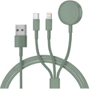 Cabo De Carregamento 3 Em 1 Verde Fusion