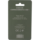 Cabo De Carregamento 3 Em 1 Verde Fusion