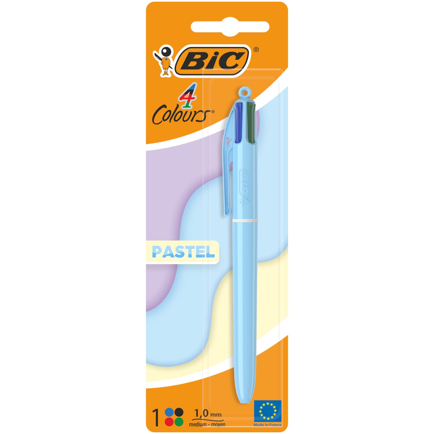 Esferográfica com 4 Cores Pastel (várias cores)