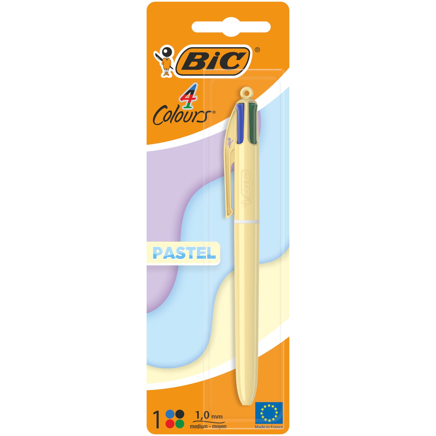 Esferográfica com 4 Cores Pastel (várias cores)