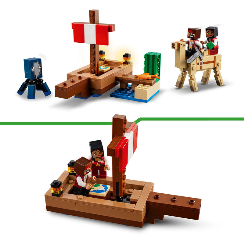 A Viagem do Barco Pirata Lego-Minecraft