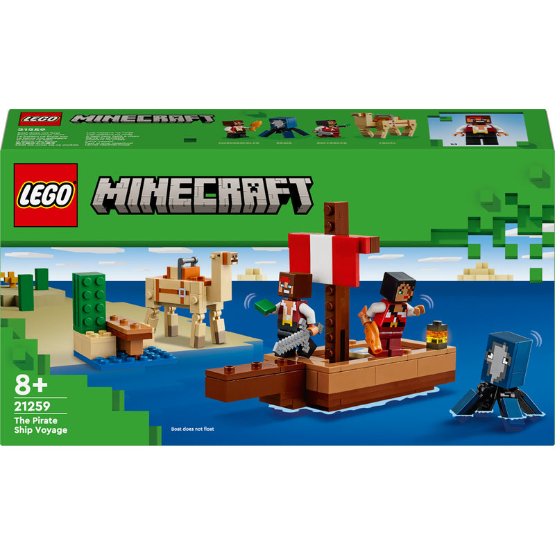 A Viagem do Barco Pirata Lego-Minecraft