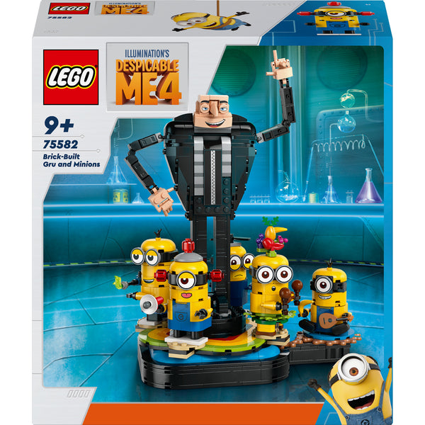 Gru e Minions Construídos Com Peças Lego