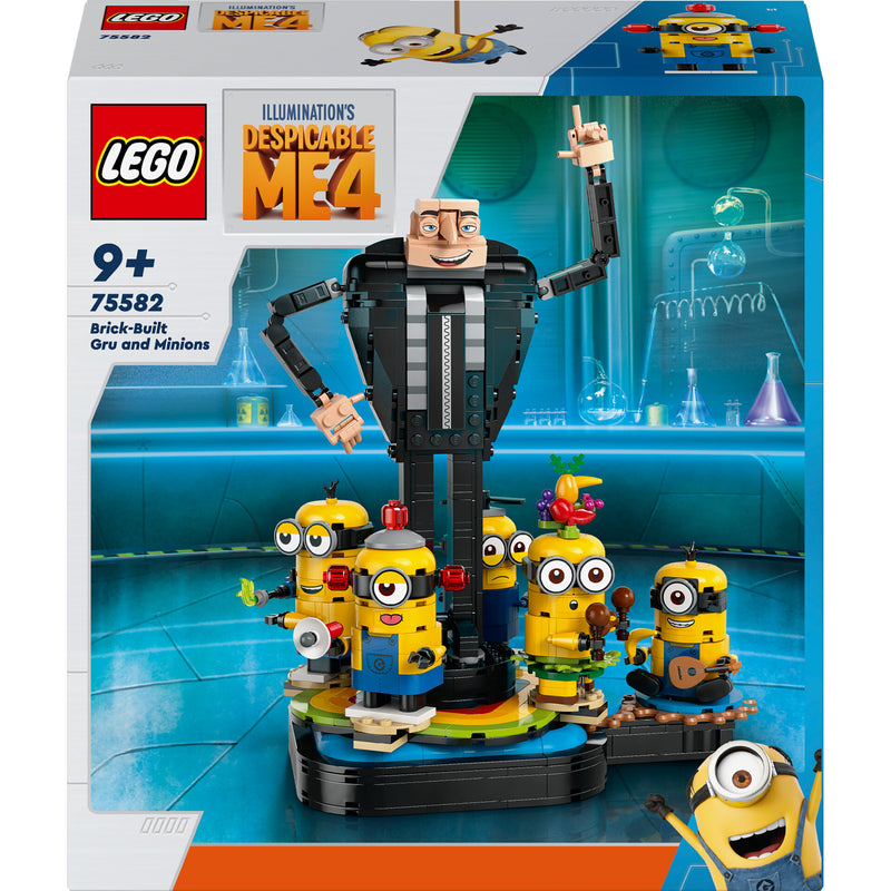 Gru e Minions Construídos Com Peças Lego