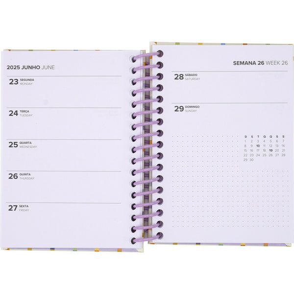 Agenda Esp A6  2025 Semanal Girly Note!